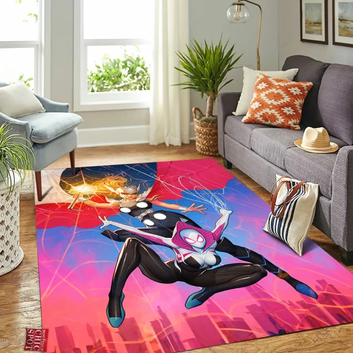 Spider-Gwen Mighty Thor Rectangle Rug