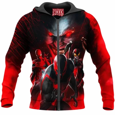 Comic Zip-Hoodie, Spider-Verse Zip-Hoodie