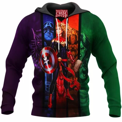 Comic Hoodie, Captain Marvel Hoodie