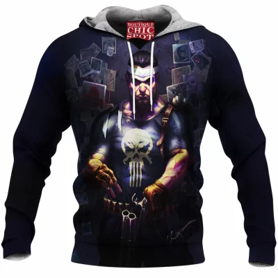 Comic Fleece-Hoodie, Punisher Fleece-Hoodie