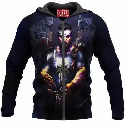 Comic Zip-Hoodie, Punisher Zip-Hoodie