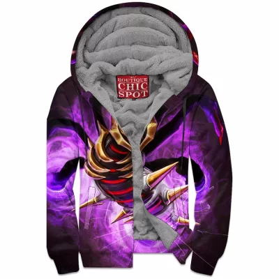 Anime Zip-Fleece-Hoodie, Giratina Zip-Fleece-Hoodie, Pokemon Zip-Fleece-Hoodie