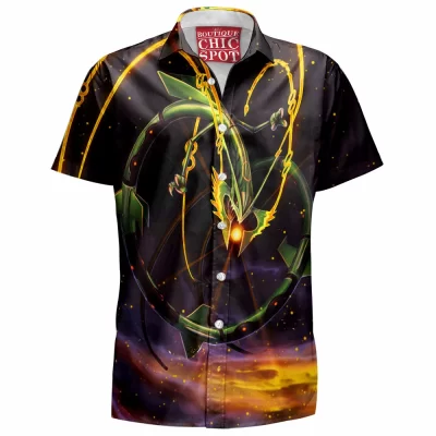 Anime Hawaiian-Shirt, Mega Rayquaza Hawaiian-Shirt, Pokemon Hawaiian-Shirt, Rayquaza Hawaiian-Shirt