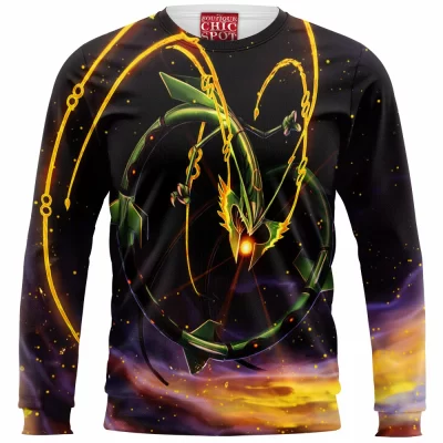 Pokemon Zip Sweatshirt, Anime Zip Sweatshirt, Rayquaza Zip Sweatshirt, Mega Rayquaza Zip Sweatshirt
