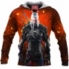 Game Fleece-Hoodie, Geralt of Rivia Fleece-Hoodie, The Witcher Fleece-Hoodie, Fantasy Fleece-Hoodie