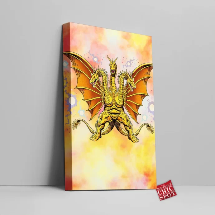 King Ghidorah Canvas Wall Art