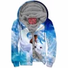 Game Zip-Fleece-Hoodie, Skyrim Zip-Fleece-Hoodie, Dragon Zip-Fleece-Hoodie, Fantasy Zip-Fleece-Hoodie