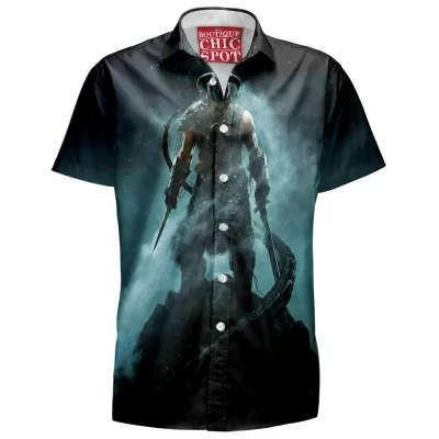 Game Hawaiian-Shirt, Skyrim Hawaiian-Shirt, Dragon Hawaiian-Shirt, Fantasy Hawaiian-Shirt