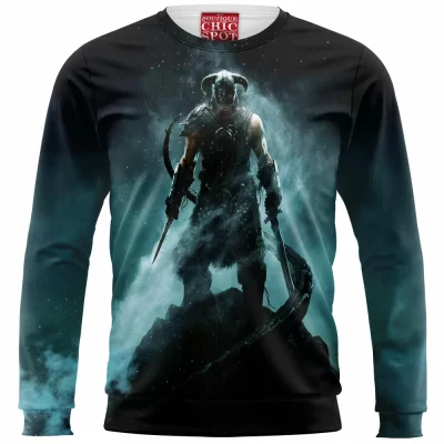 Game Zip Sweatshirt, Dragon Zip Sweatshirt, Skyrim Zip Sweatshirt