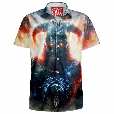 Game Hawaiian-Shirt, Skyrim Hawaiian-Shirt, Dragon Hawaiian-Shirt, Fantasy Hawaiian-Shirt, Dragonborn Hawaiian-Shirt