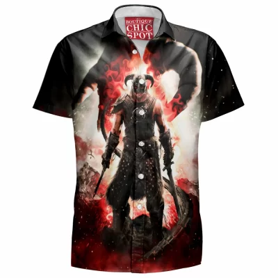 Game Hawaiian-Shirt, Skyrim Hawaiian-Shirt, Dragon Hawaiian-Shirt, Fantasy Hawaiian-Shirt, Dragonborn Hawaiian-Shirt