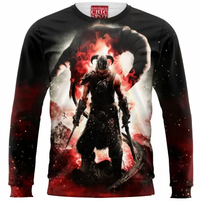 Game Zip Sweatshirt, Skyrim Zip Sweatshirt, Dragonborn Zip Sweatshirt
