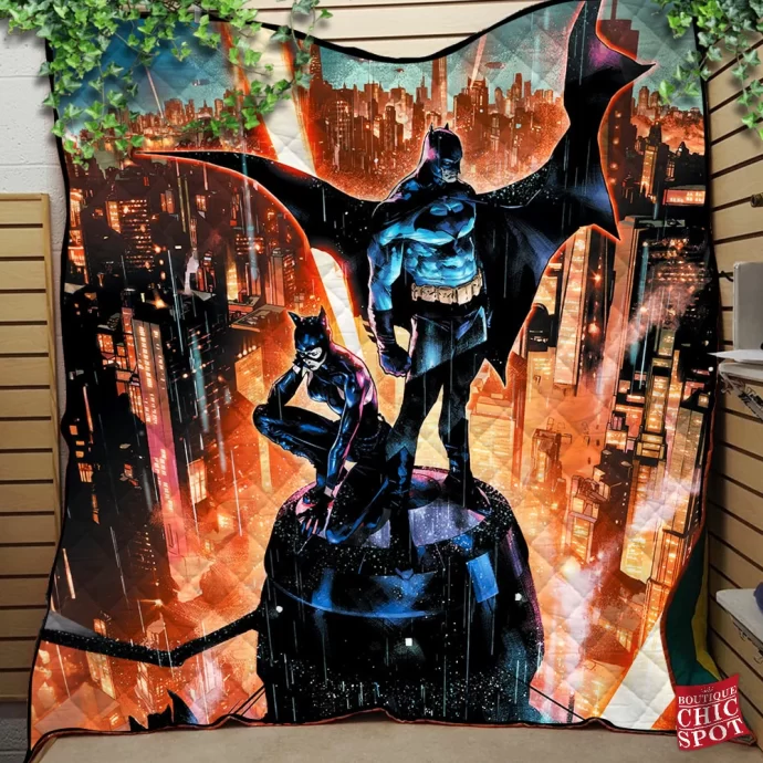 Batman Catwoman Quilt Blanket