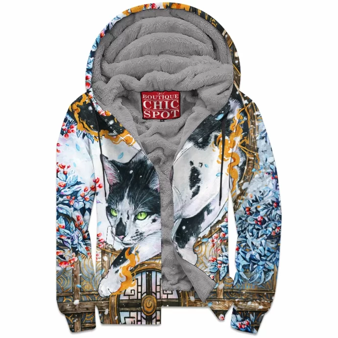 Cat Zip Fleece Hoodie