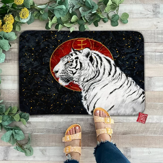 White Tiger Doormat