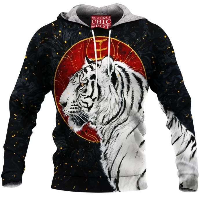 White Tiger Fleece Hoodie