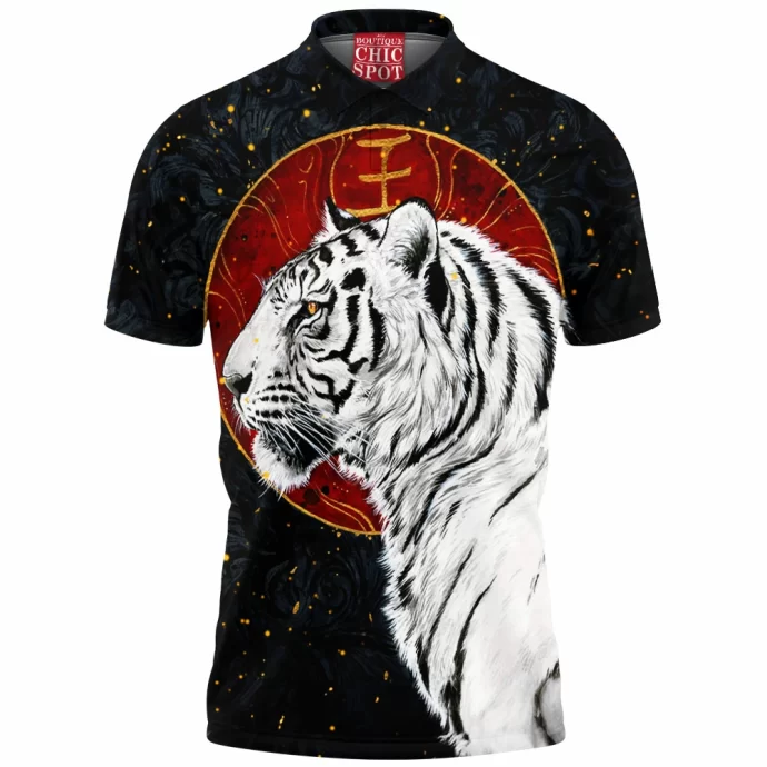 White Tiger Polo Shirt