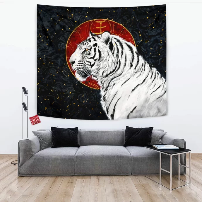 White Tiger Tapestry