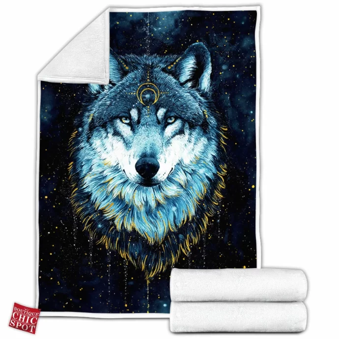 Darkness Wolf Fleece Blanket