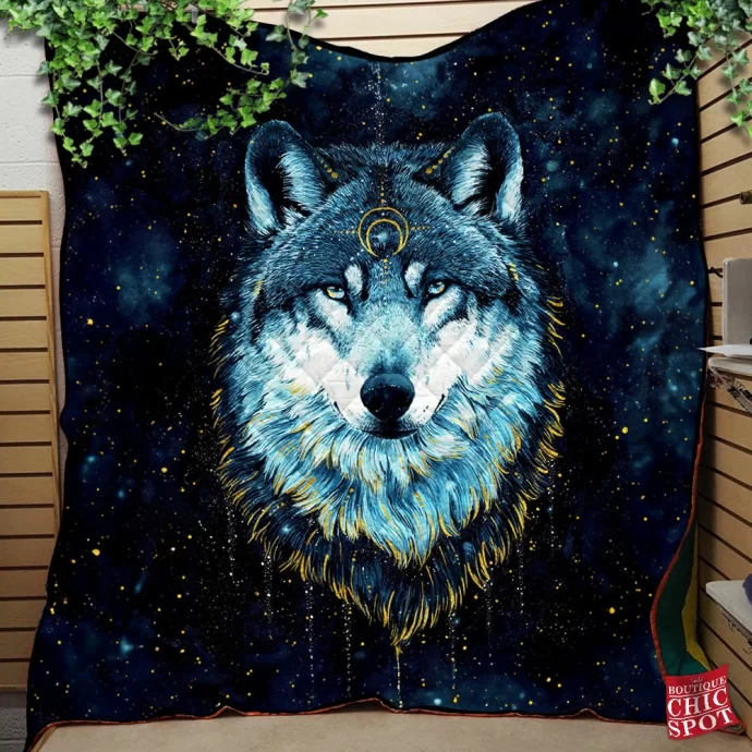 Darkness Wolf Quilt Blanket