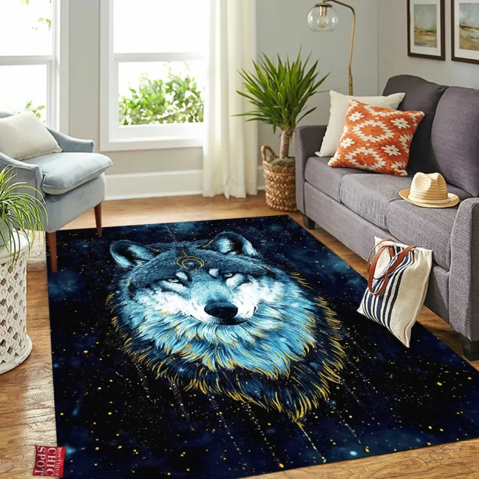 Darkness Wolf Rectangle Rug