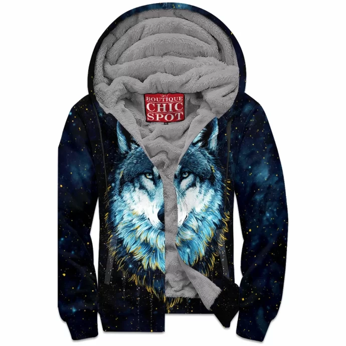 Darkness Wolf Zip Fleece Hoodie