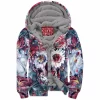 Skull Zip-Fleece-Hoodie