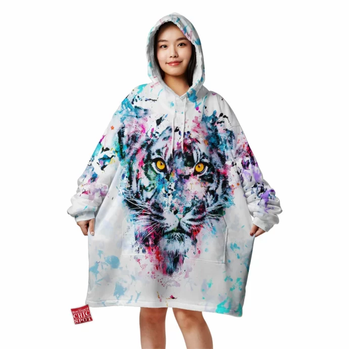 Tiger Blue Blanket Hoodie