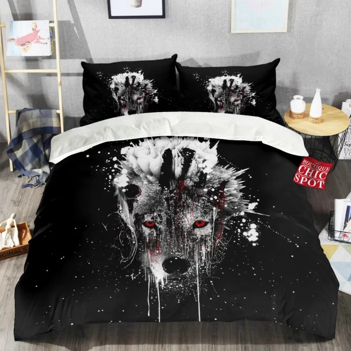 Watercolor Wolf Bedding Set