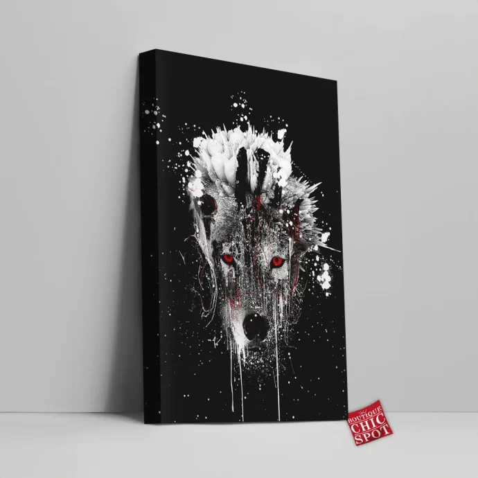 Watercolor Wolf Canvas Wall Art