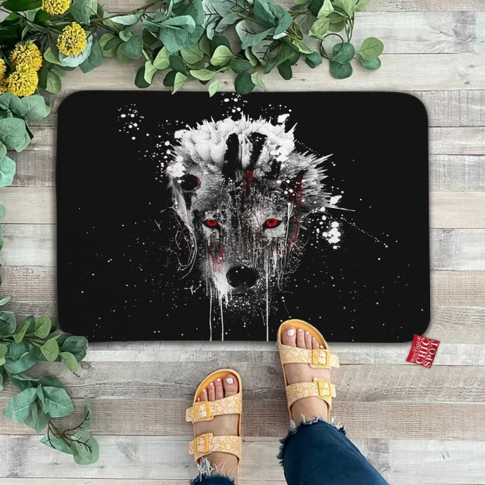 Watercolor Wolf Doormat