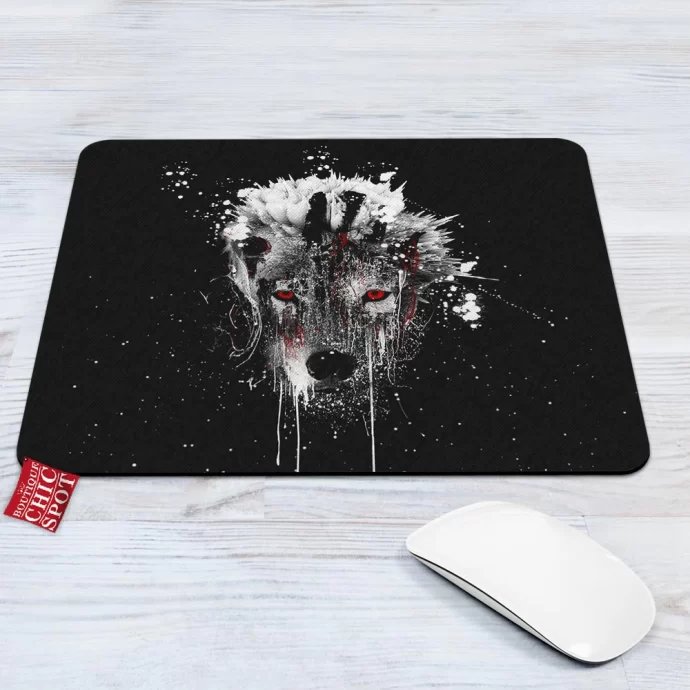 Watercolor Wolf Mouse Pad