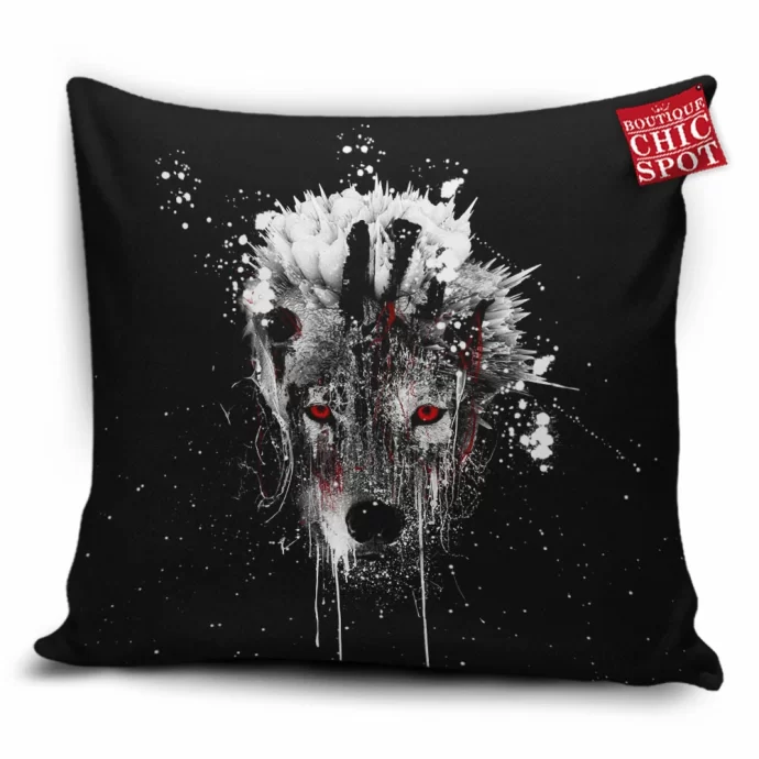 Watercolor Wolf Pillow Cover