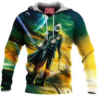 The Mandalorian Fleece-Hoodie, Sci-Fi Fleece-Hoodie, Star Wars Fleece-Hoodie
