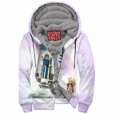 R2-D2 Zip-Fleece-Hoodie, Sci-Fi Zip-Fleece-Hoodie, Star Wars Zip-Fleece-Hoodie