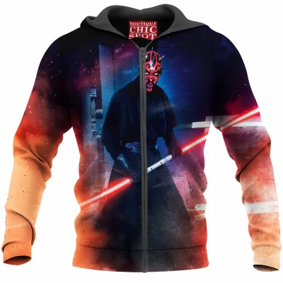 Darth Maul Zip-Hoodie, Sci-Fi Zip-Hoodie, Star Wars Zip-Hoodie