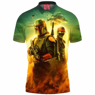 Boba Fett Polo Shirt, Sci-Fi Polo Shirt, Star Wars Polo Shirt