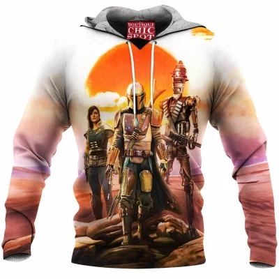 The Mandalorian Fleece-Hoodie, Sci-Fi Fleece-Hoodie, Star Wars Fleece-Hoodie