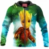 Comic Zip-Hoodie, Groot Zip-Hoodie, Guardians of The Galaxy Zip-Hoodie