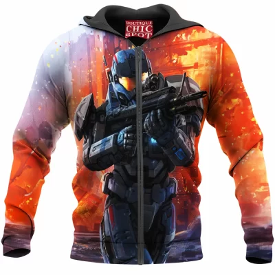 Game Zip-Hoodie, Sci-Fi Zip-Hoodie, Carter-A259 Zip-Hoodie, Halo Zip-Hoodie