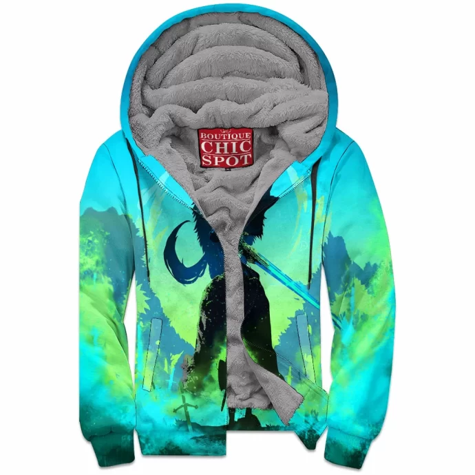 Wolf Zip Fleece Hoodie