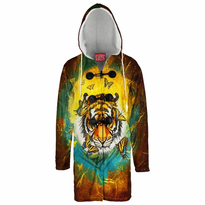 Tiger Butterfly Hooded Cloak Coat