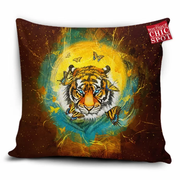 Tiger Butterfly Pillow Cover