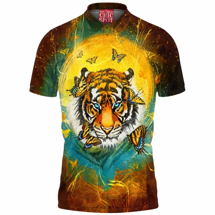 Tiger Butterfly Polo Shirt