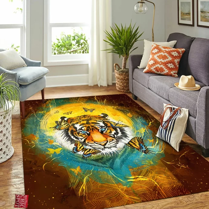 Tiger Butterfly Rectangle Rug