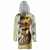 The Tiger the Moon Hooded Cloak Coat