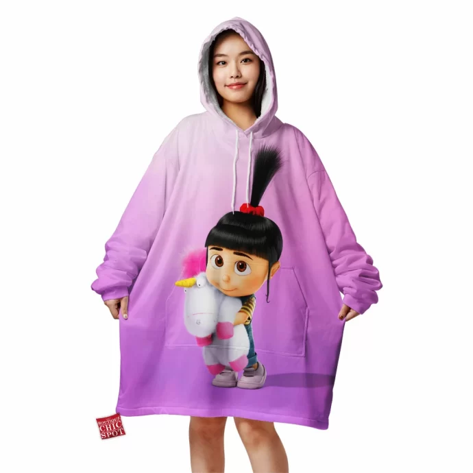 Agnes with unicorn Blanket Hoodie