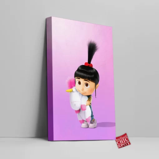 Agnes with unicorn Canvas Wall Art