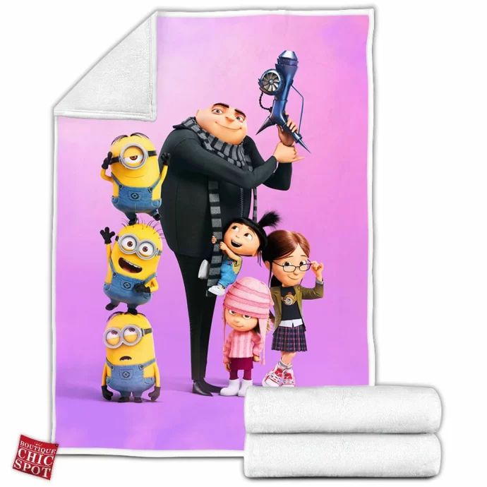 Family Minions Fleece Blanket