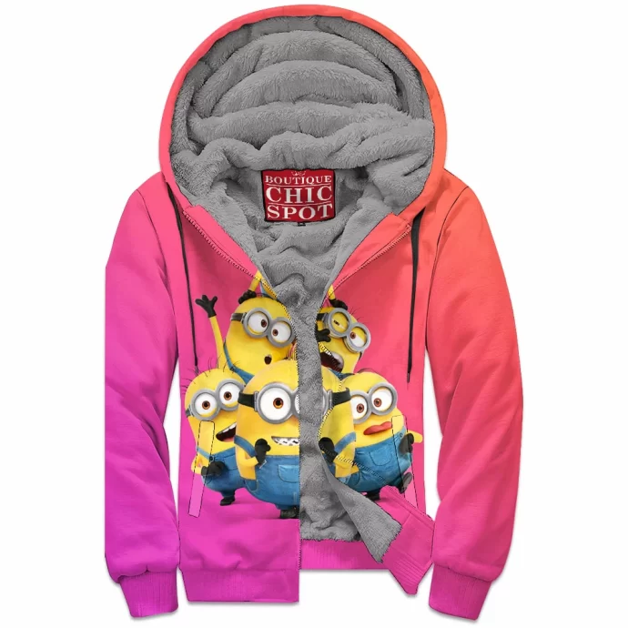 Minions 2 Group Zip Fleece Hoodie